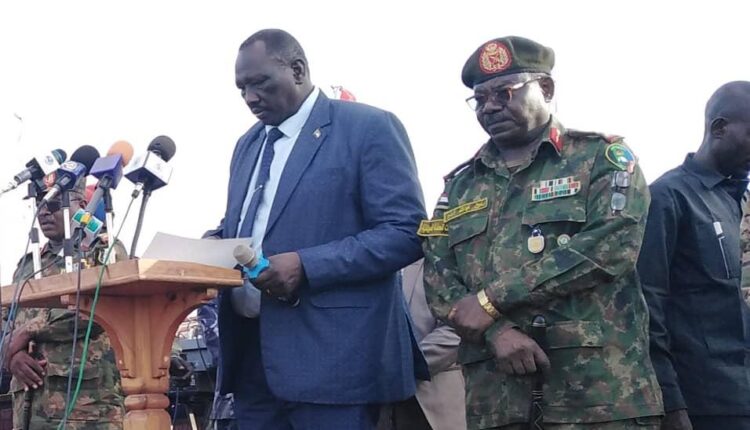 النيل الأزرق. تخريج دفعة جديدة من منسوبي الترتيبات الامنية