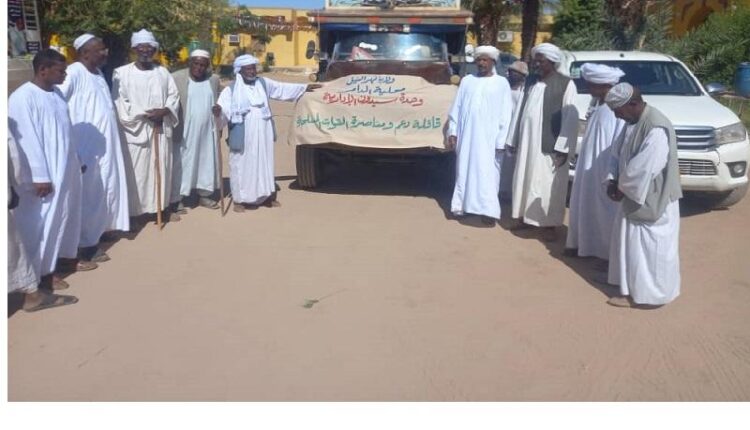 محلية الدامر تتسلم قافلة الشبابيت لدعم القوات المسلحة