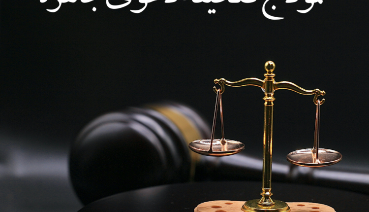 نموذج صحيفة دعوى جاهزة