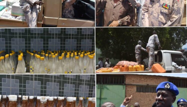 إحباط محاولة تهريب كميات كبيرة من الخمور والوقود في القضارف