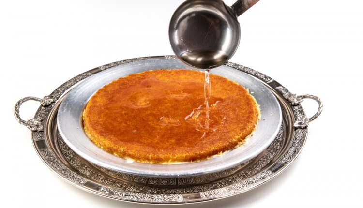 الكنافة بالخربز حلى سعودي تقليدي شعبي