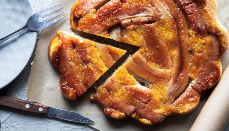 كيكة الموز المقلوبة بالكراميل